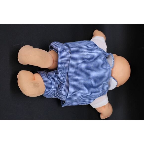 Vtg 1978/1982 Cabbage Patch Doll No Hair Green Eyes One Dimple 14" Gingham Outft - Picture 5 of 13